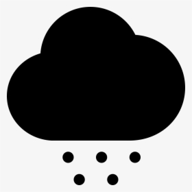Cloud Black Storm Symbol Of Weather With Hail Dots, HD Png Download, Transparent PNG