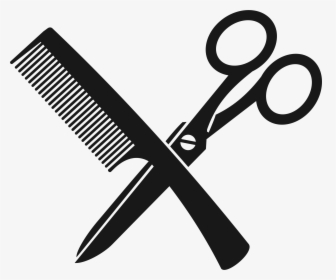 Scissors And Comb Png Picture Freeuse - Comb And Scissors Logo, Transparent Png, Transparent PNG