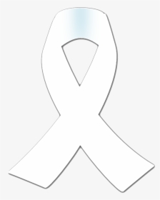 Transparent White Ribbon Png - White Awareness Ribbon Png, Png Download, Transparent PNG