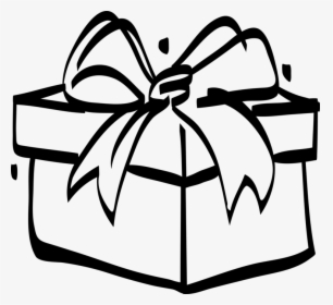 Drawing Presents Christmas Gift Transparent Png Clipart - Gifts Clipart Black And White Transparent, Png Download, Transparent PNG
