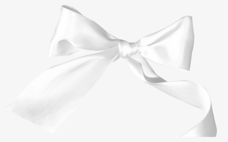 Bow Tie White Neck Pattern - Transparent Background White Ribbon White Bow Png, Png Download, Transparent PNG