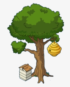 Beehive On A Tree Clipart Www Pixshark Com Images Bee - Cartoon Bee Hive On Tree, HD Png Download, Transparent PNG