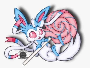 Shiny Sylveon With Lollipop , Png Download - Sheiny Sylveon With Lolypop, Transparent Png, Transparent PNG