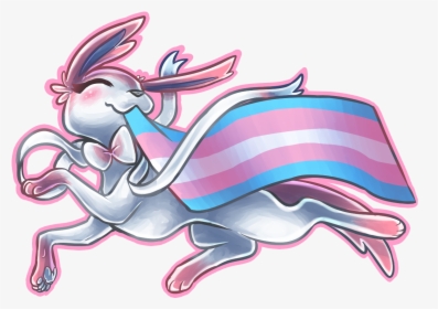 Trans Pride , Png Download - Sylveon Holding Trans Flag, Transparent Png, Transparent PNG