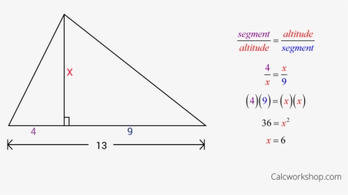 Using Similar Right Triangles - Triangle, HD Png Download, Transparent PNG