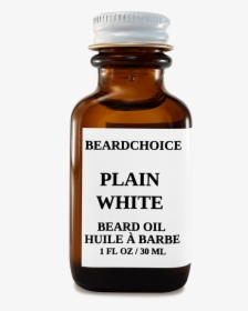Plain White Beard Oil - Glass Bottle, HD Png Download, Transparent PNG