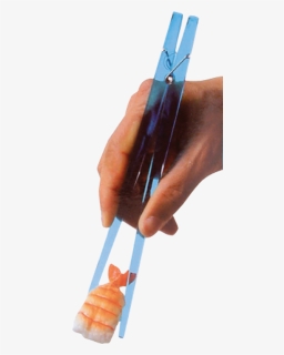 Blue Clothespin Chopsticks Holding A Sushi - Marking Tools, HD Png Download, Transparent PNG