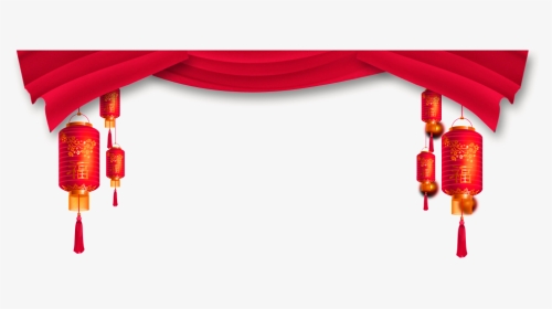Red Festive Curtain Decoration Vector - Carmine, HD Png Download, Transparent PNG