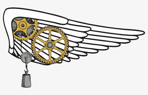 Steampunk, Wing, Gears, Machine - Steampunk Clip Art Vector, HD Png Download, Transparent PNG