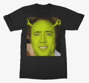 Nicolas Cage As Shrek ﻿classic Adult T-shirt - Nicolas Cage, HD Png Download, Transparent PNG