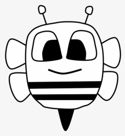 Bee, Big Eyes, Black And White, Cartoon Animal - Cartoon, HD Png Download, Transparent PNG