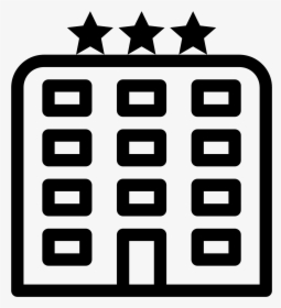 Transparent Hotel Clipart Black And White - Hotel Icon Vector Png, Png Download, Transparent PNG