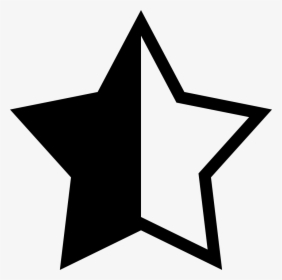 Star Half Star Svg - Rating Star And Half Star Png, Transparent Png, Transparent PNG