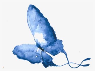 Butterfly Women Png , Png Download - Butterflies Background Blue Watercolor, Transparent Png, Transparent PNG