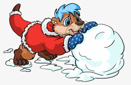 Snowball Fight Bouncy - Cartoon, HD Png Download, Transparent PNG