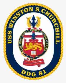 Uss Winston Churchill Ddg-81 Crest - Uss Forrest Sherman Ddg 98, HD Png Download, Transparent PNG