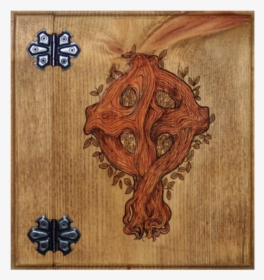 Wooden Book Of Shadows Featuring A Celtic Cross And - Plywood, HD Png Download, Transparent PNG