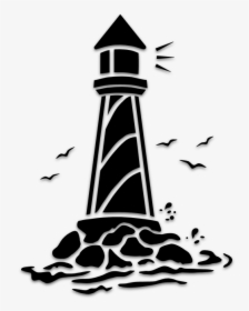 Light House Art & Islamic Graphics - Lighthouse Stencil, HD Png Download, Transparent PNG