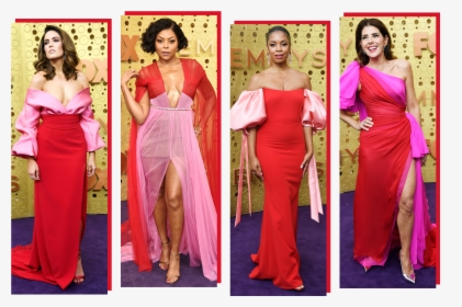 Redandpink Color Blocking Makes An Unlikely Comeback - Pink And Red Emmys, HD Png Download, Transparent PNG