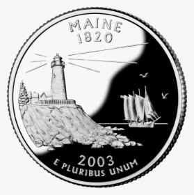 2003 Me Proof - Maine State Quarter, HD Png Download, Transparent PNG