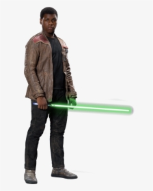Luke Green Lightsaber Png - Finn Star Wars Transparent Background, Png Download, Transparent PNG