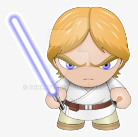Luke Skywalker Chibi Clipart - Cartoon Picture Of Luke Skywalker, HD Png Download, Transparent PNG