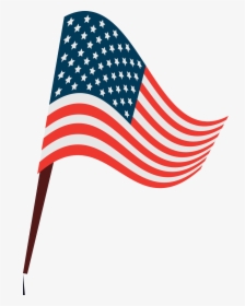 American Flag On Pole Png - Usa Flag Wave Png, Transparent Png, Transparent PNG
