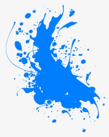 Blue Color Splash Png - Blue Splatter Paint Transparent Background, Png Download, Transparent PNG