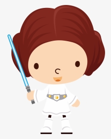 Luke Skywalker Clipart Princess Leia - Princess Leia Clipart, HD Png Download, Transparent PNG