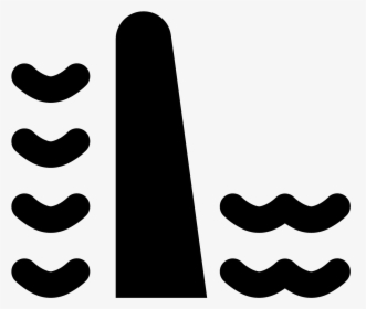 This Is An Image Of Two Sets Of Wavy Lines With A Dam, HD Png Download, Transparent PNG