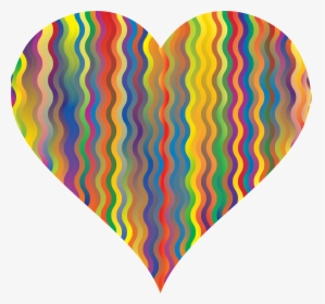 Colorful Wavy Heart 4 Clip Arts - Illustration, HD Png Download, Transparent PNG