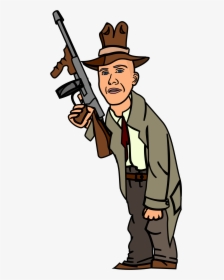 Png Download , Png Download - Mafia Thompson Gun Cartoon, Transparent Png, Transparent PNG
