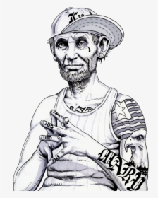 States Lincoln United Of T-shirt Gangster President - Drawing Abraham Lincoln, HD Png Download, Transparent PNG