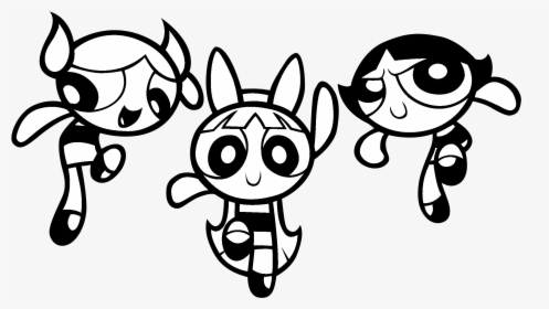 Powerpuff Girls Logo Black And White - Powerpuff Girls Coloring Pages Gif, HD Png Download, Transparent PNG