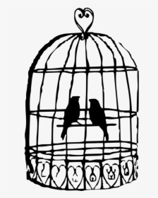 Birdcage Clip Art - Drawing Of A Birdcage, HD Png Download, Transparent PNG
