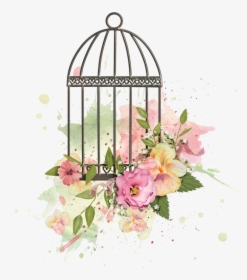 Cages,png - Dibujo De Jaula Con Flores, Transparent Png, Transparent PNG