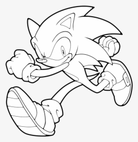 Sanic Drawing Black And White - Sonic Coloring Pages, HD Png Download, Transparent PNG