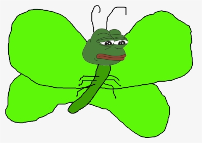 Clip Art The Sad Butterfly Oc - Pepe The Frog Butterfly, HD Png Download, Transparent PNG