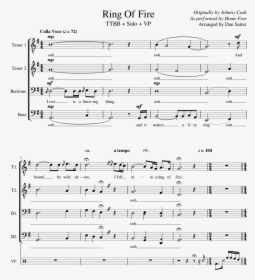Ring Of Fire - Pentatonix Can T Help Falling In Love Sheet Music, HD Png Download, Transparent PNG