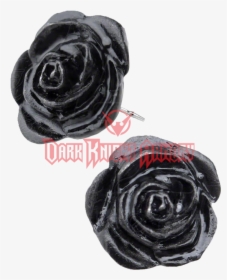 Black Rose Stud Earrings - Rose Earing, HD Png Download, Transparent PNG