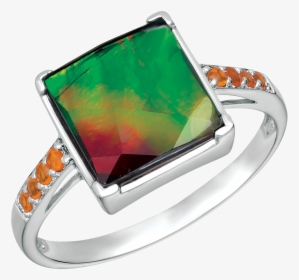 Kaya Sterling Silver Fire Opal Ring By Korite Ammolite - Pre-engagement Ring, HD Png Download, Transparent PNG
