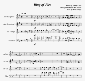 Ring Of Fire Saxophone Sheet Music, HD Png Download, Transparent PNG