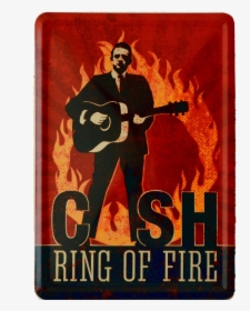 Cash Ring Of Fire   Title Publicidad Cash Ring Of Fire - Johnny Cash Ring Of Fire Poster, HD Png Download, Transparent PNG