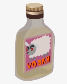 Cartoon Vodka Bottle Png, Transparent Png, Transparent PNG