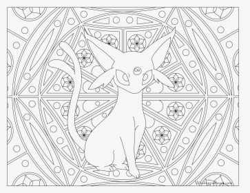 Espeon Pokemon Coloring Page - Adult Coloring Pages Pokemon, HD Png Download, Transparent PNG