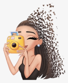 Transparent Cartoon Camera Png - Ariana Grande Emoji, Png Download, Transparent PNG