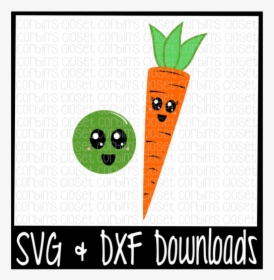 Free Kawaii Peas And Carrots * Kawaii Pair Cutting - Cartoon, HD Png Download, Transparent PNG