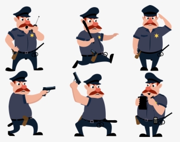 Clip Art Icon Group Transprent Png - Policeman Car Cartoon Png, Transparent Png, Transparent PNG