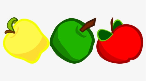 Green,clip - 3 Apples Cartoon Png, Transparent Png, Transparent PNG