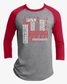 T-shirt - Red And Grey Baseball Tee, HD Png Download, Transparent PNG